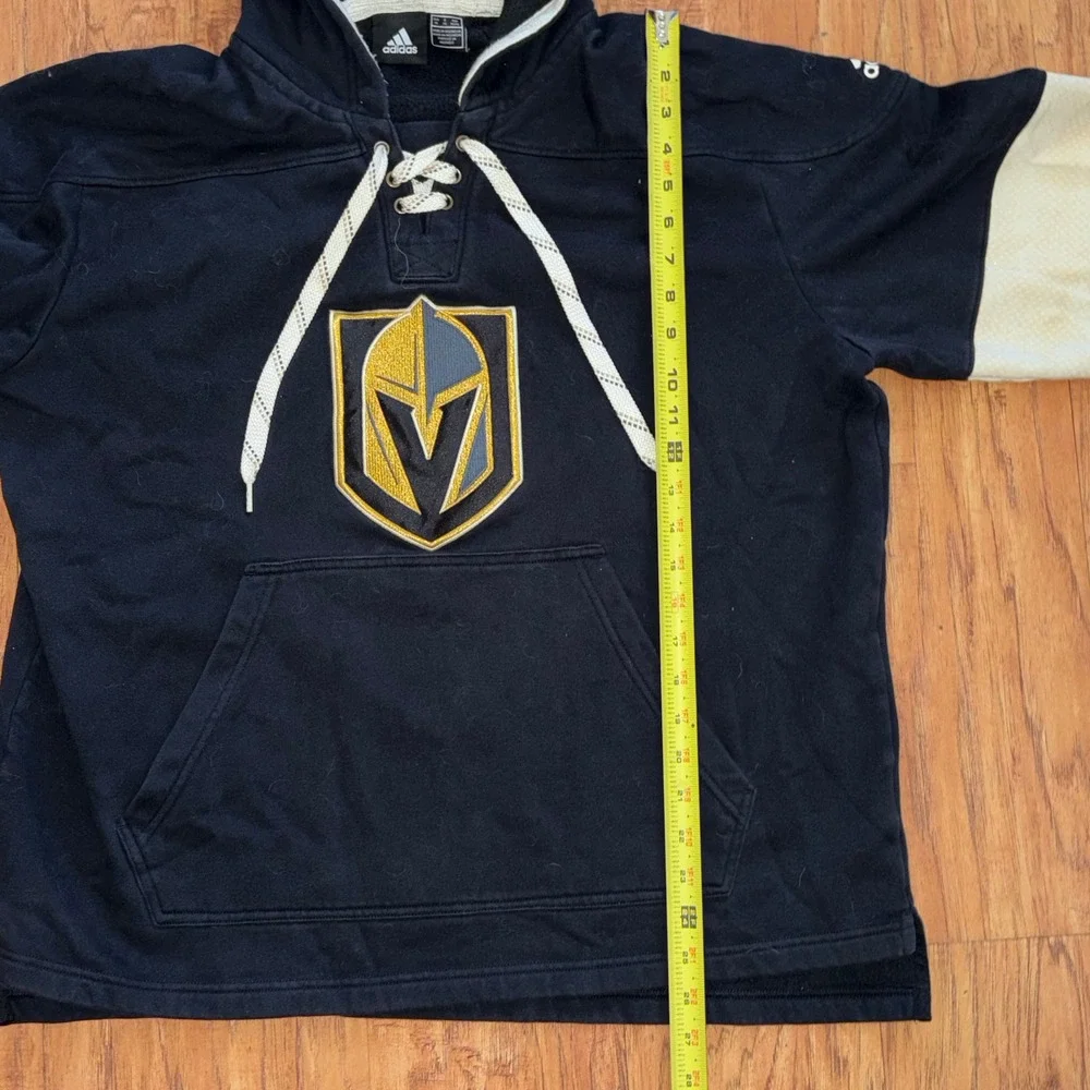 Adidas Vegas Golden Knights Mens XL Lace Up Hoodie Black Hockey Sweatshirt
